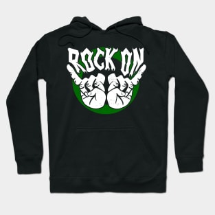 Rock On Green Distress Lover Hoodie